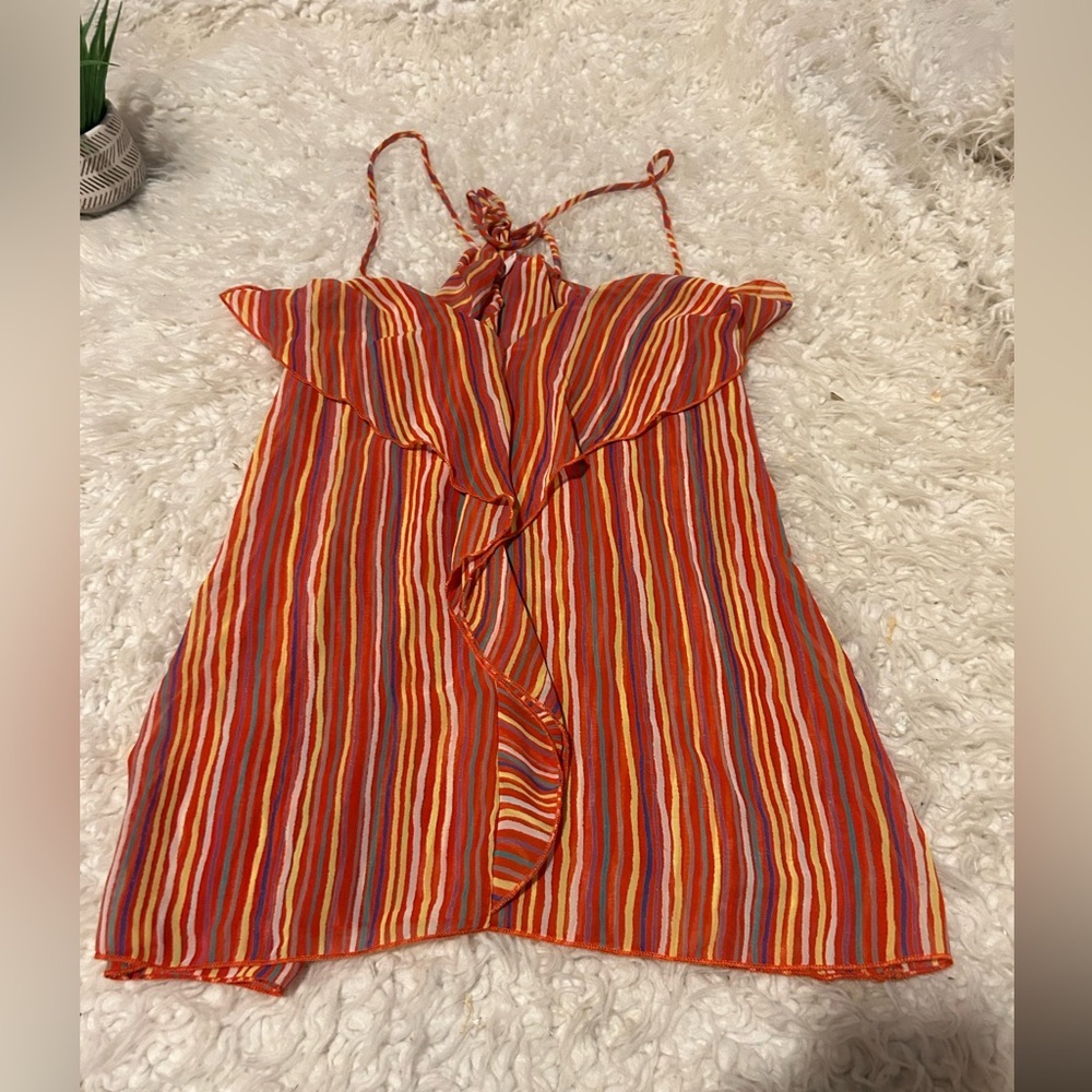 $10 2/ $15 January 7 striped Tank Xs-S no size tag no stretch Anthropologie 90